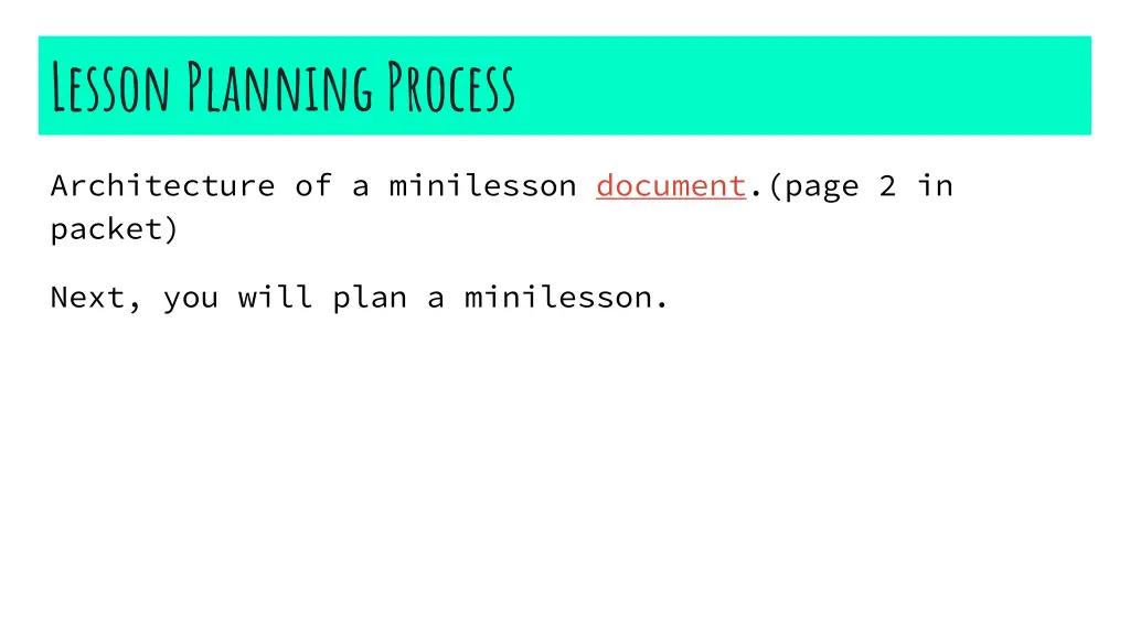 lesson planning process 1