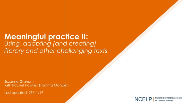 meaningful practice ii using adapting