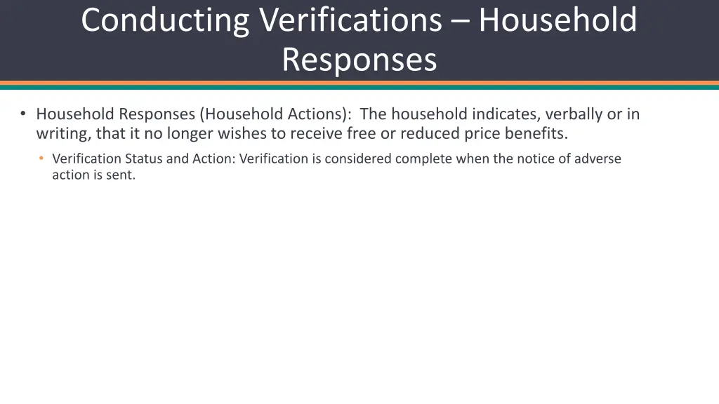 conducting verifications household responses 3