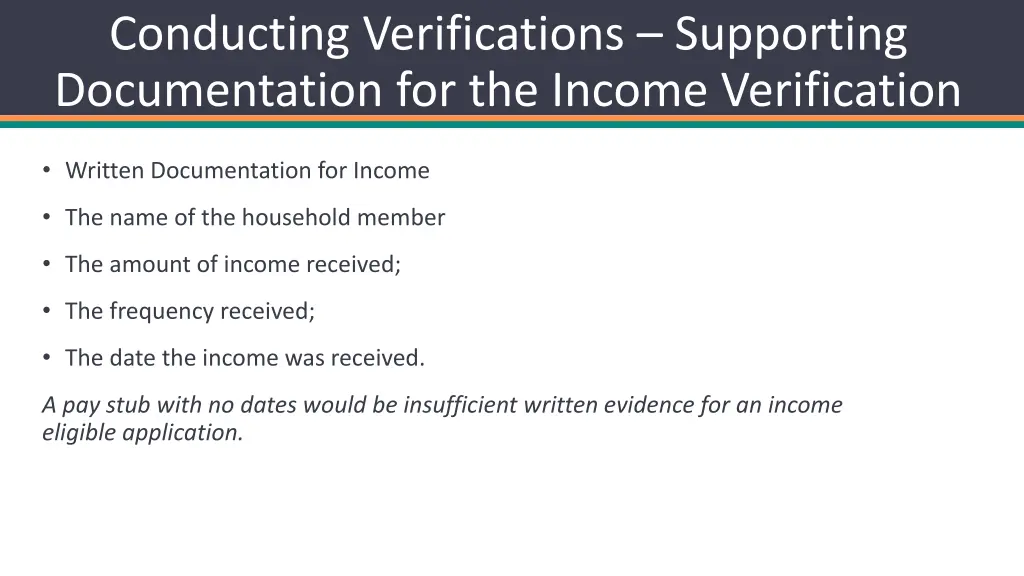 conducting verifications supporting documentation 1