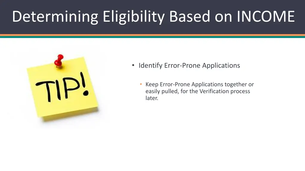 determining eligibility based on income 3