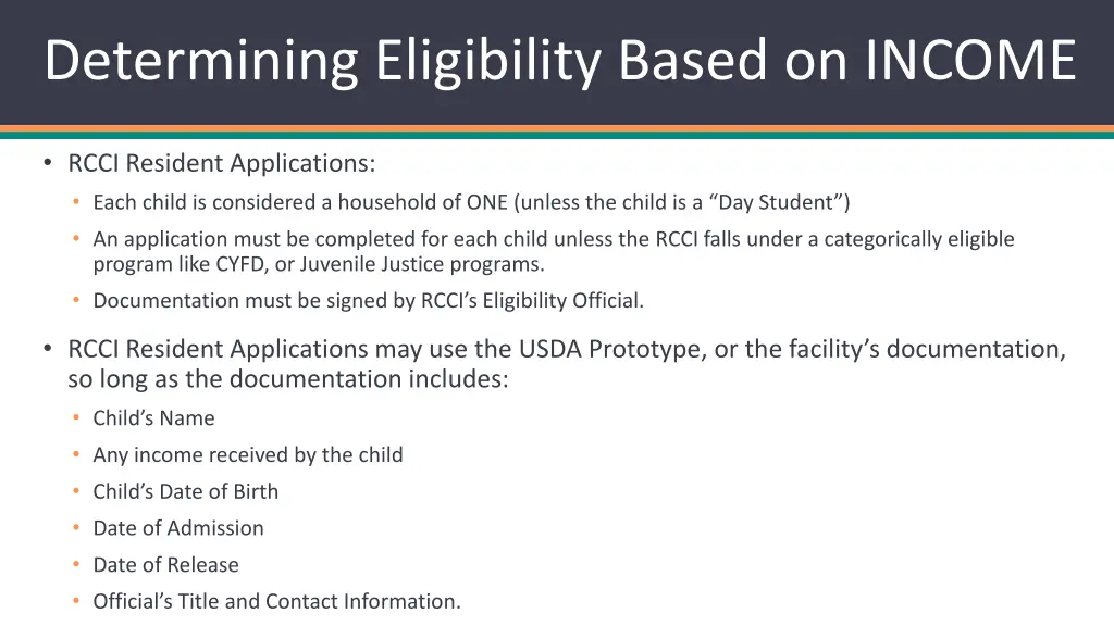 determining eligibility based on income 4