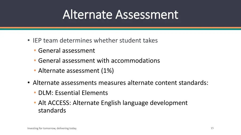 alternate assessment alternate assessment