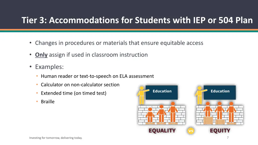 tier 3 accommodations for students with