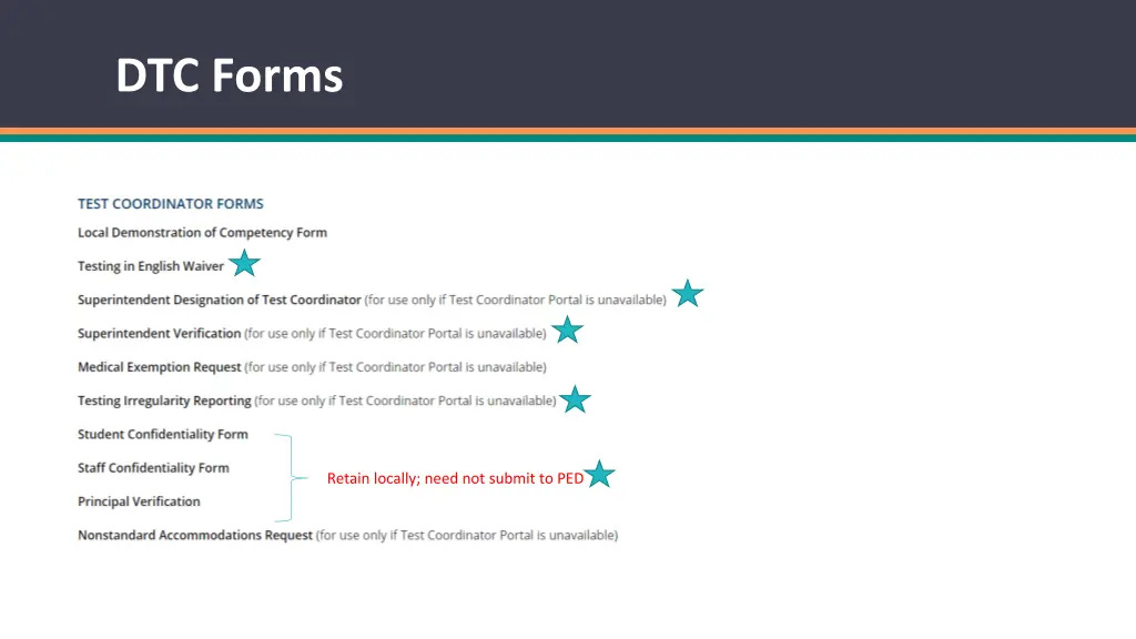 dtc forms