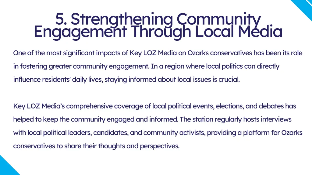 5 strengthening community engagement through