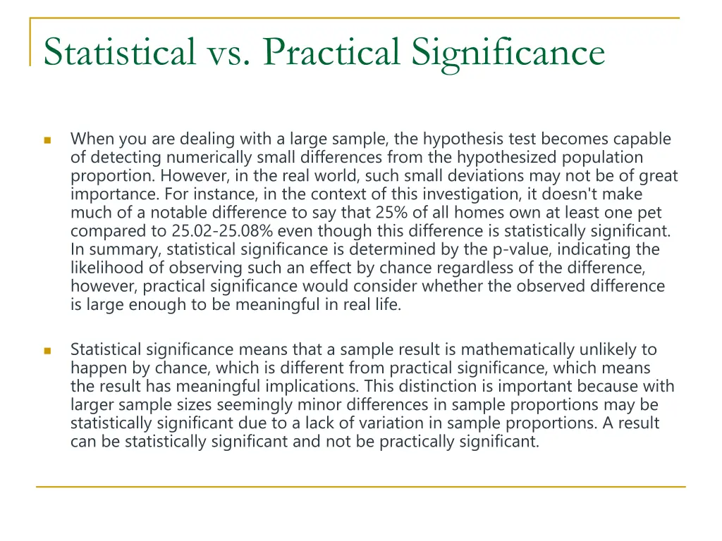 statistical vs practical significance