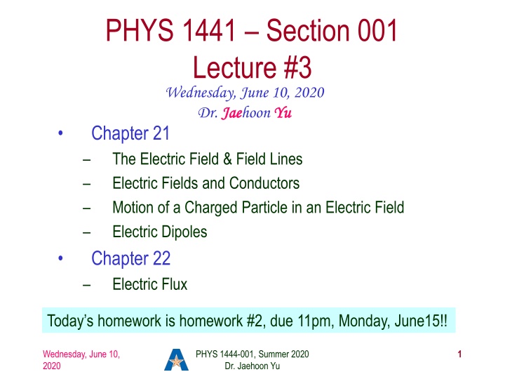 phys 1441 section 001 lecture 3 wednesday june