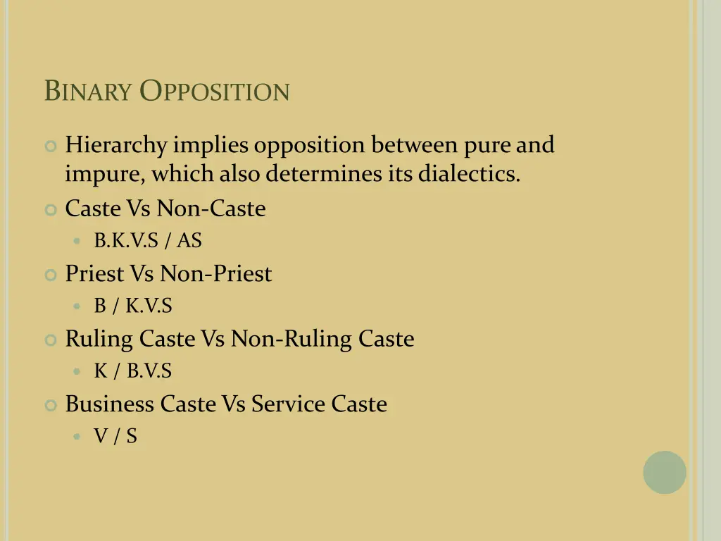 b inary o pposition