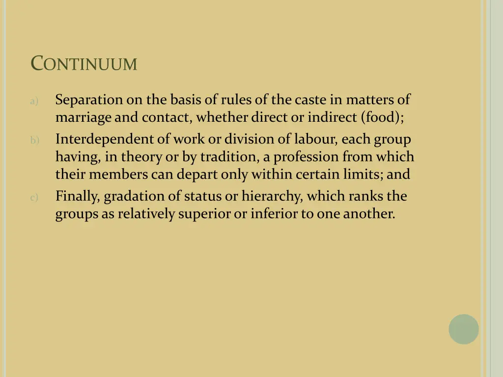 c ontinuum