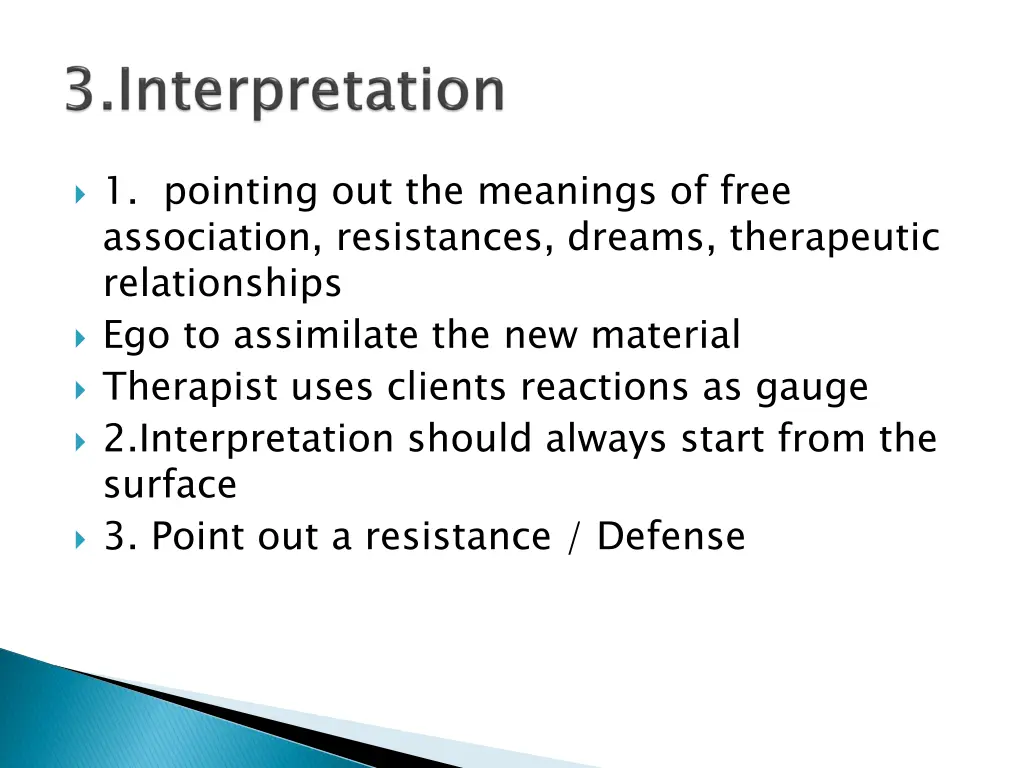 1 pointing out the meanings of free association