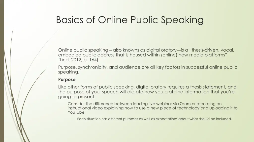 basics of online public speaking