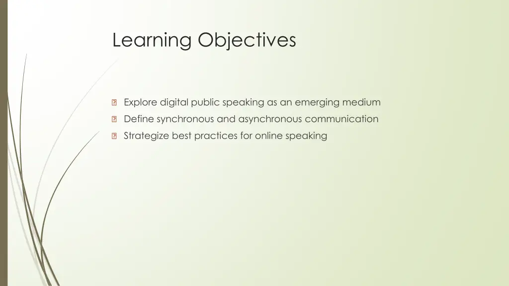 learning objectives