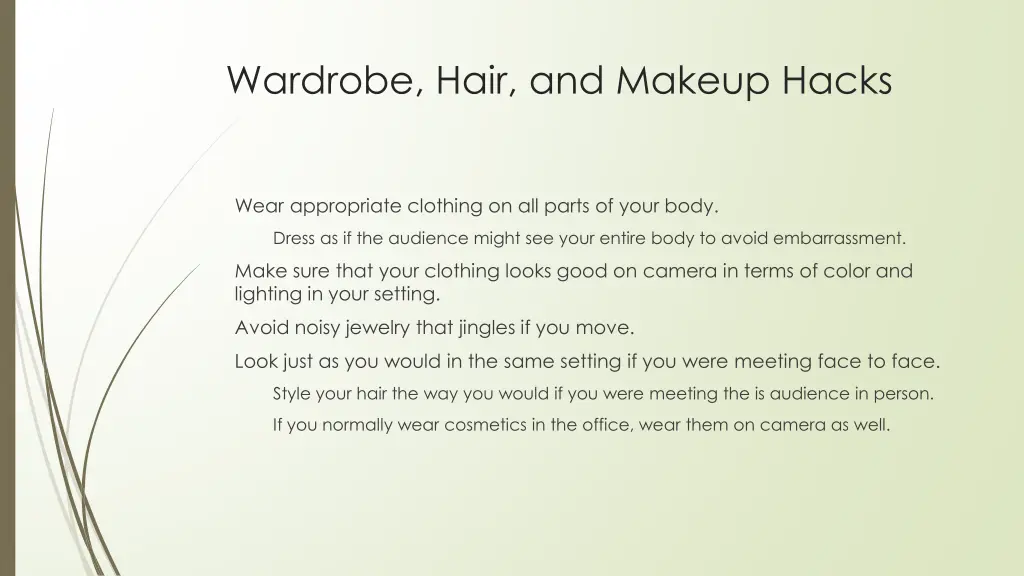 wardrobe hair and makeup hacks