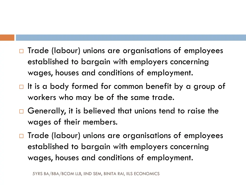 trade labour unions are organisations