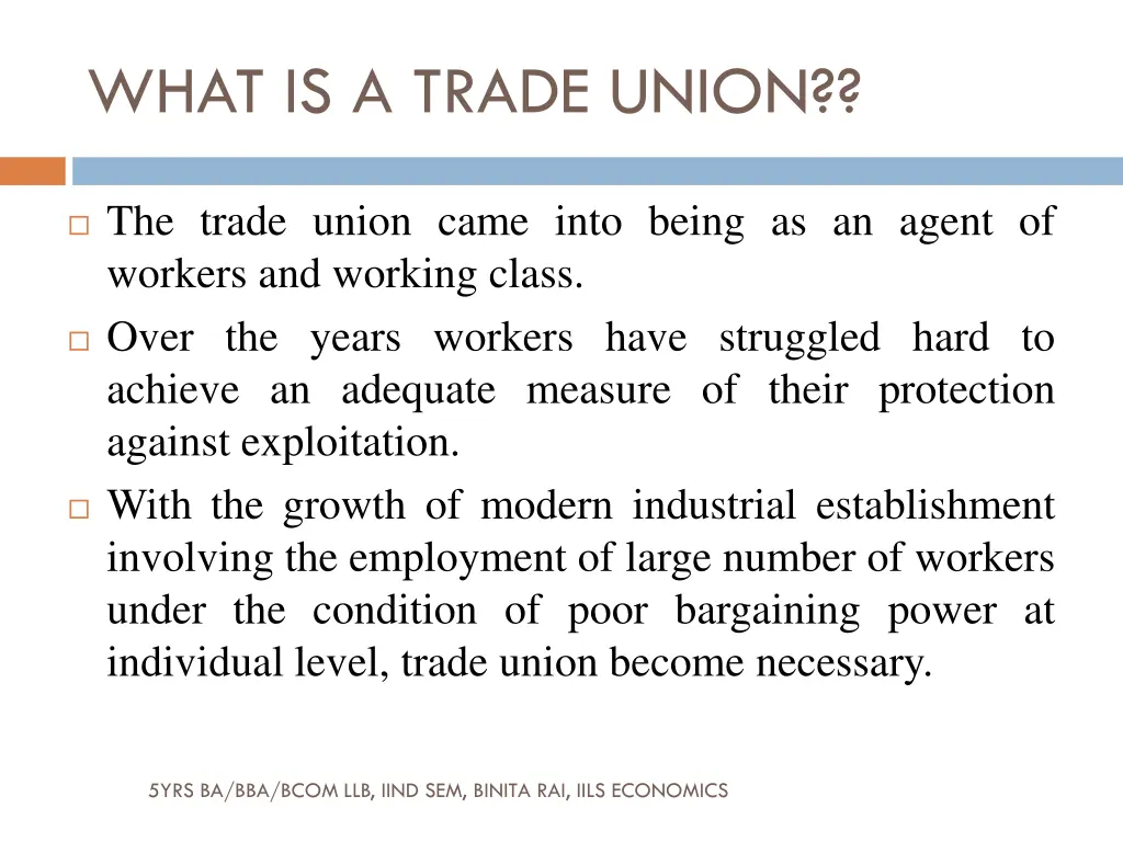 what is a trade union