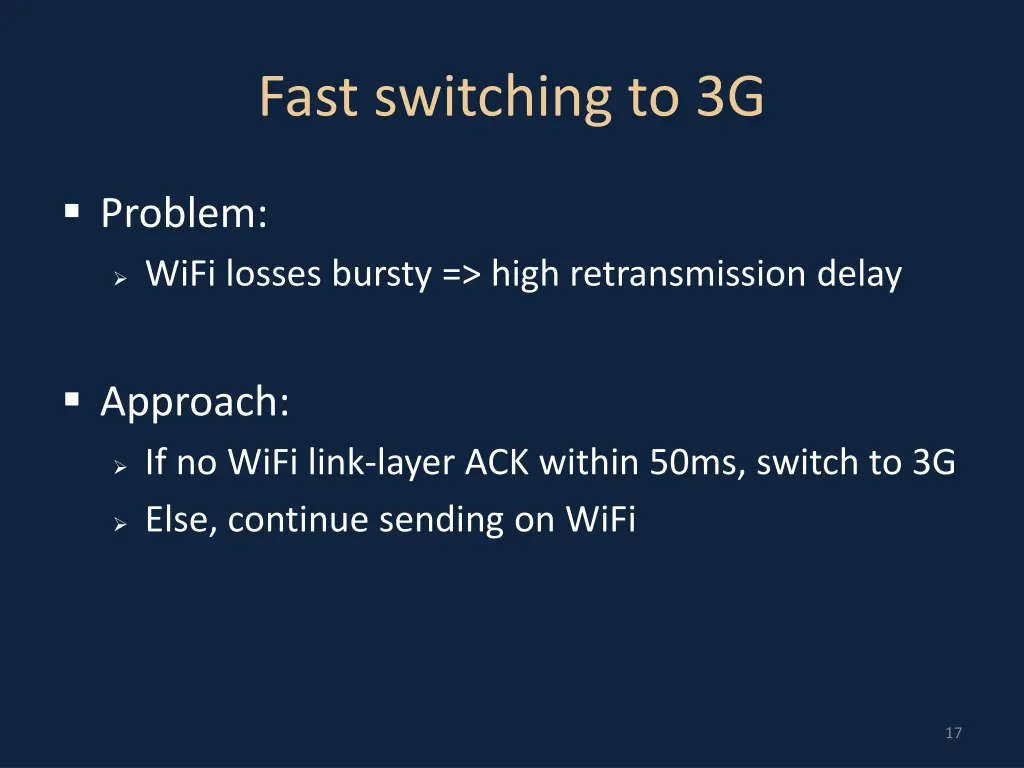 fast switching to 3g