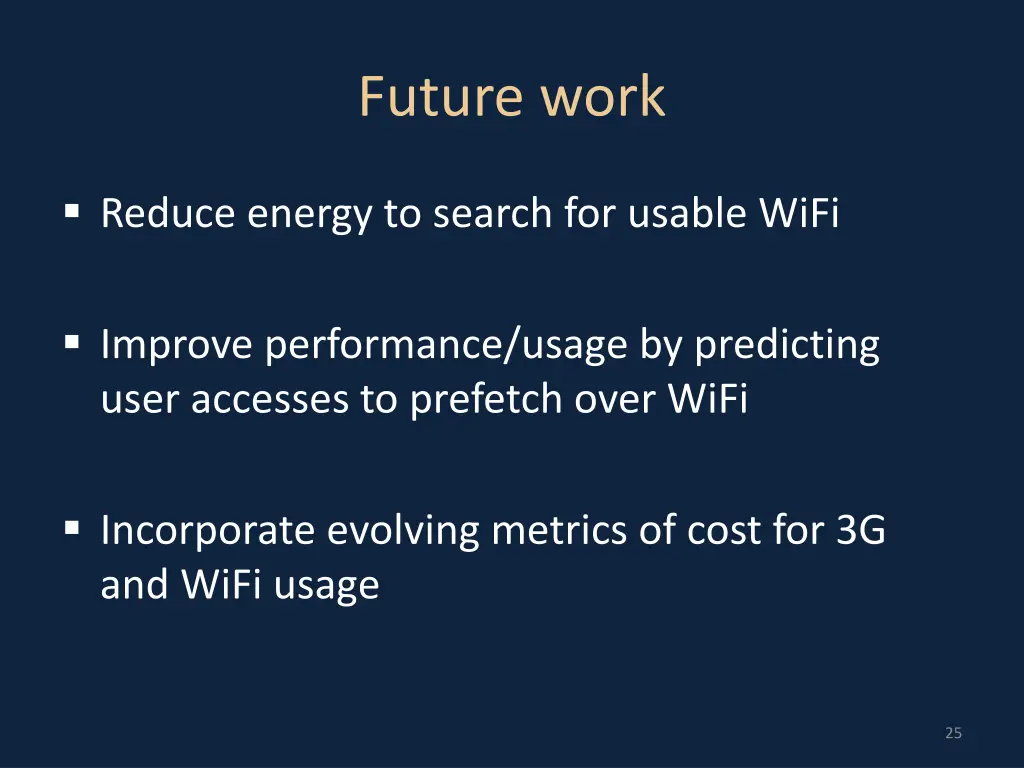 future work