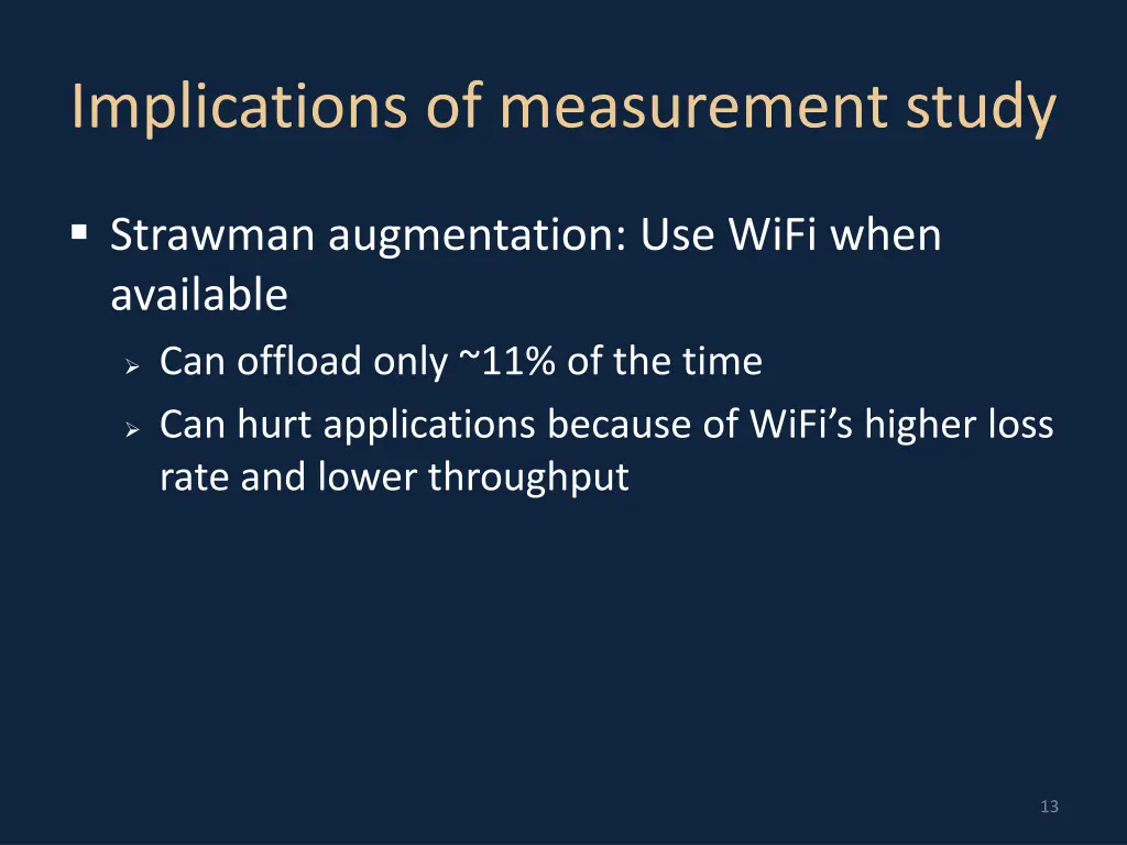implications of measurement study