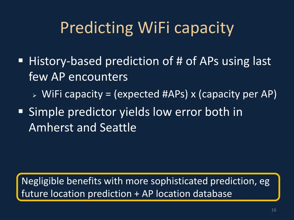 predicting wifi capacity