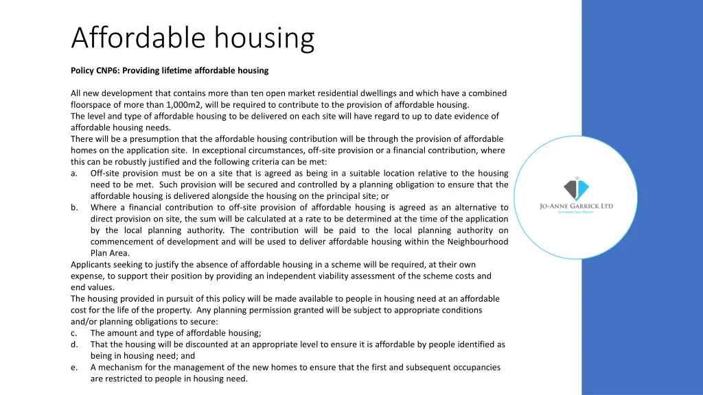affordable housing