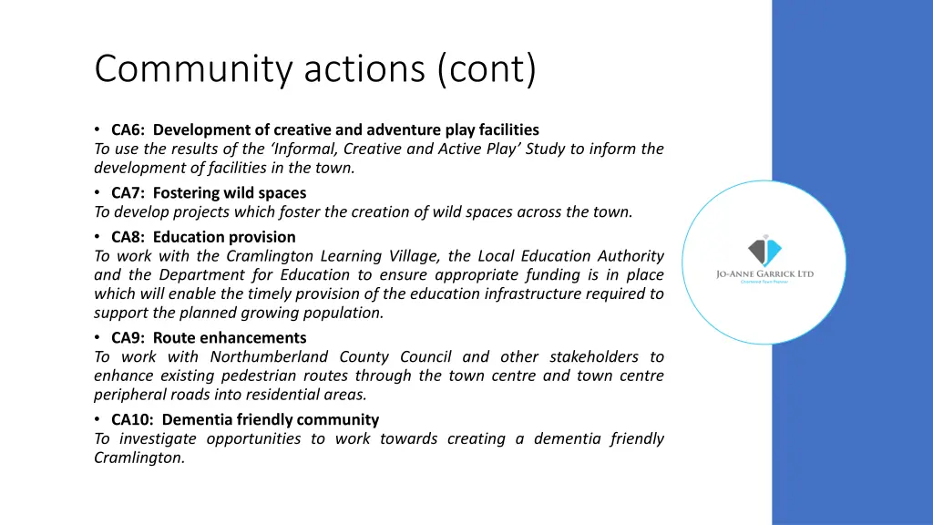 community actions cont
