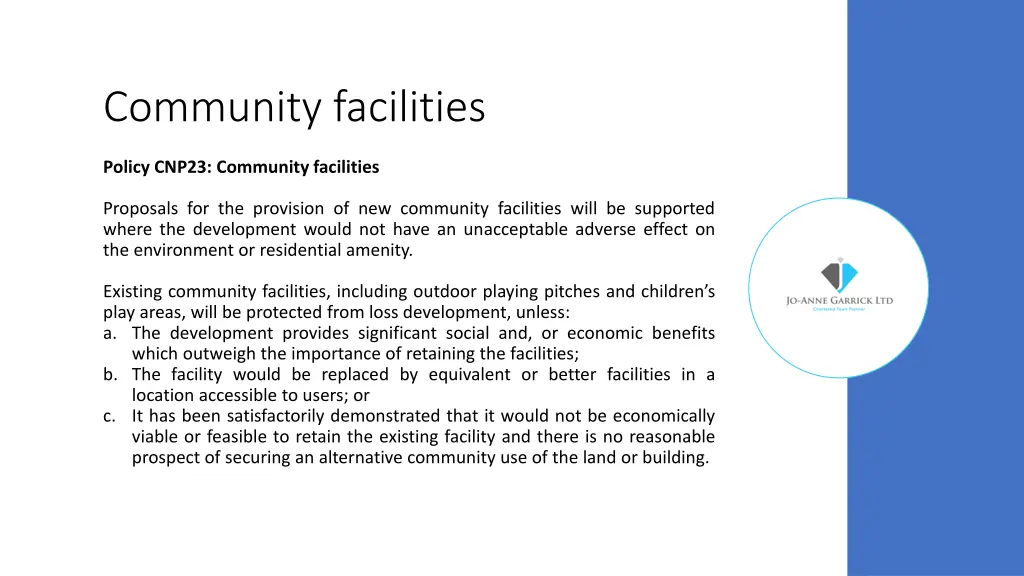 community facilities