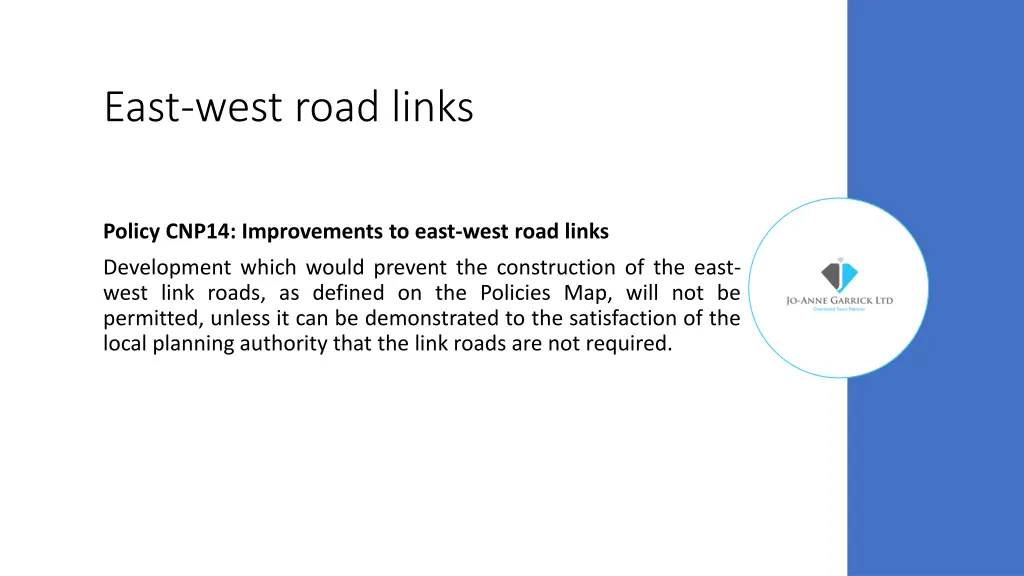east west road links
