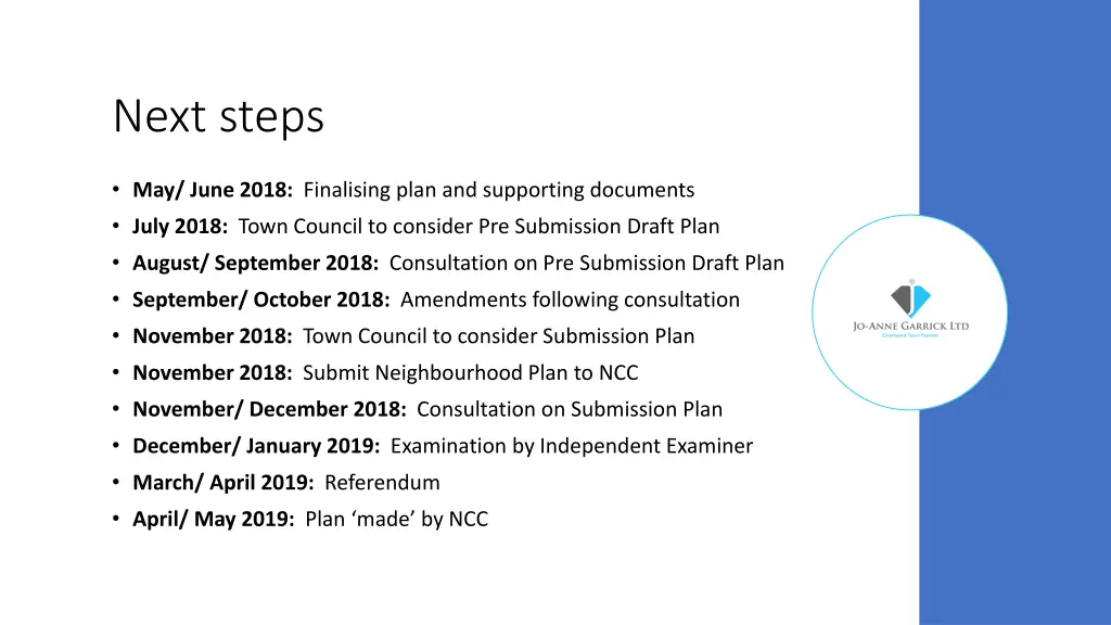 next steps