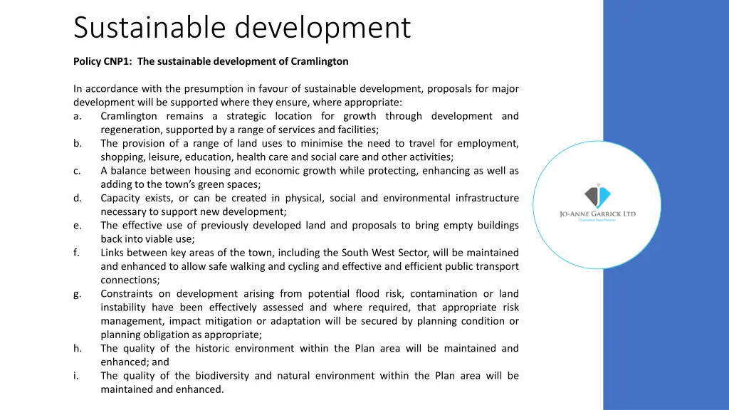 sustainable development