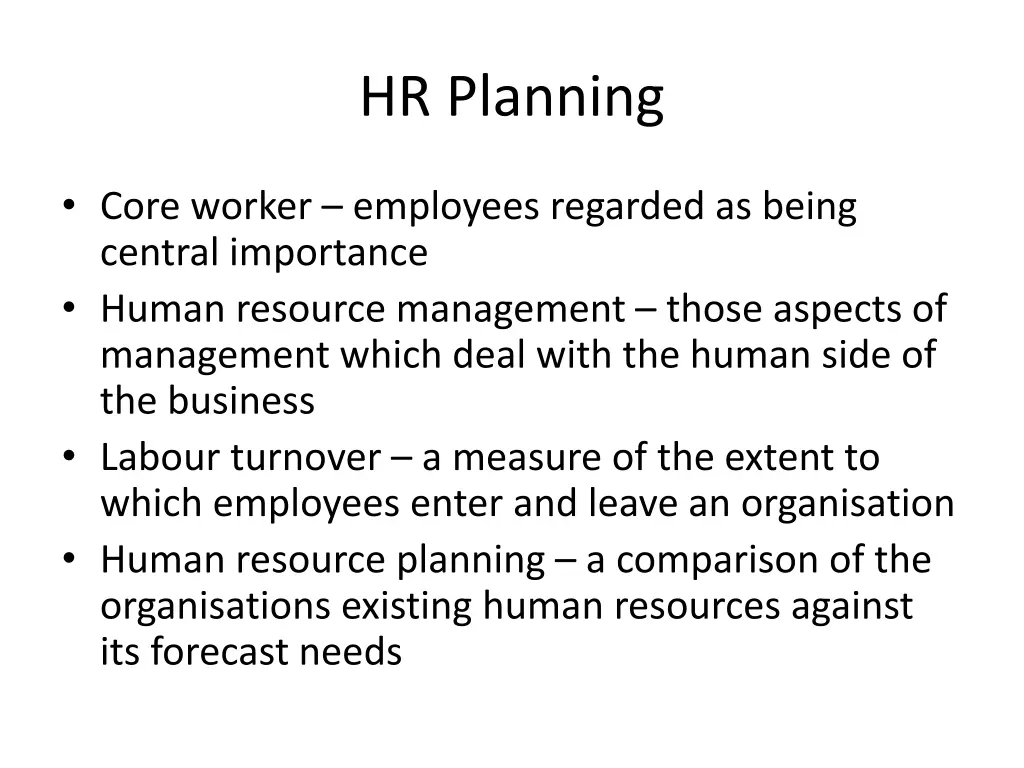 hr planning
