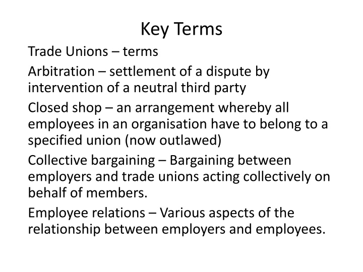 key terms