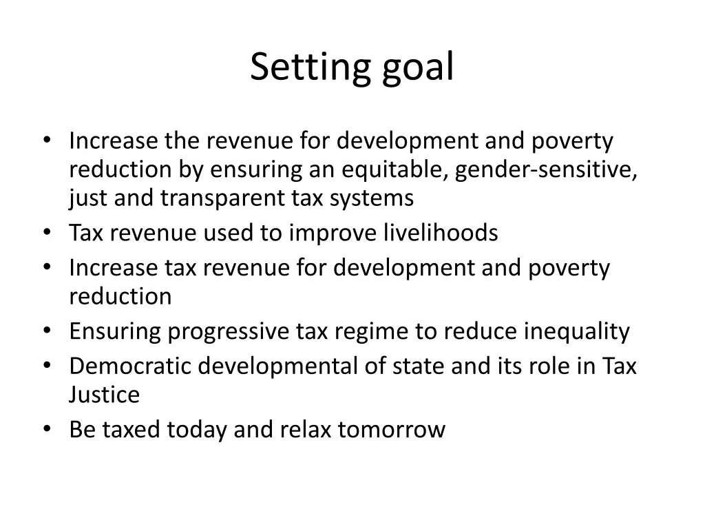 setting goal