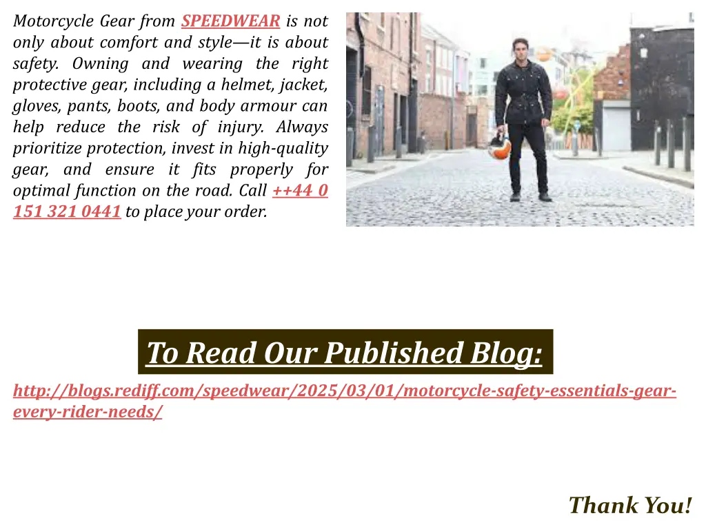 motorcycle gear from speedwear is not only about