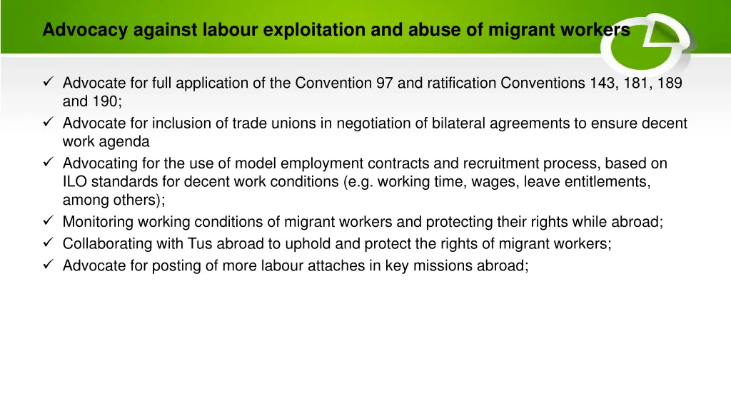 advocacy against labour exploitation and abuse