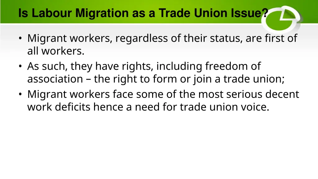 is labour migration as a trade union issue