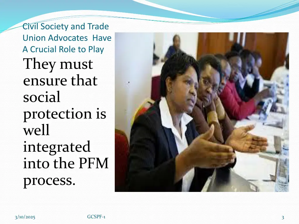 civil society and trade union advocates have
