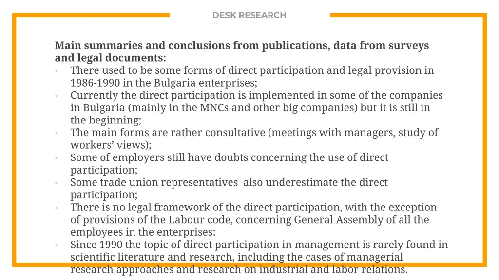 desk research