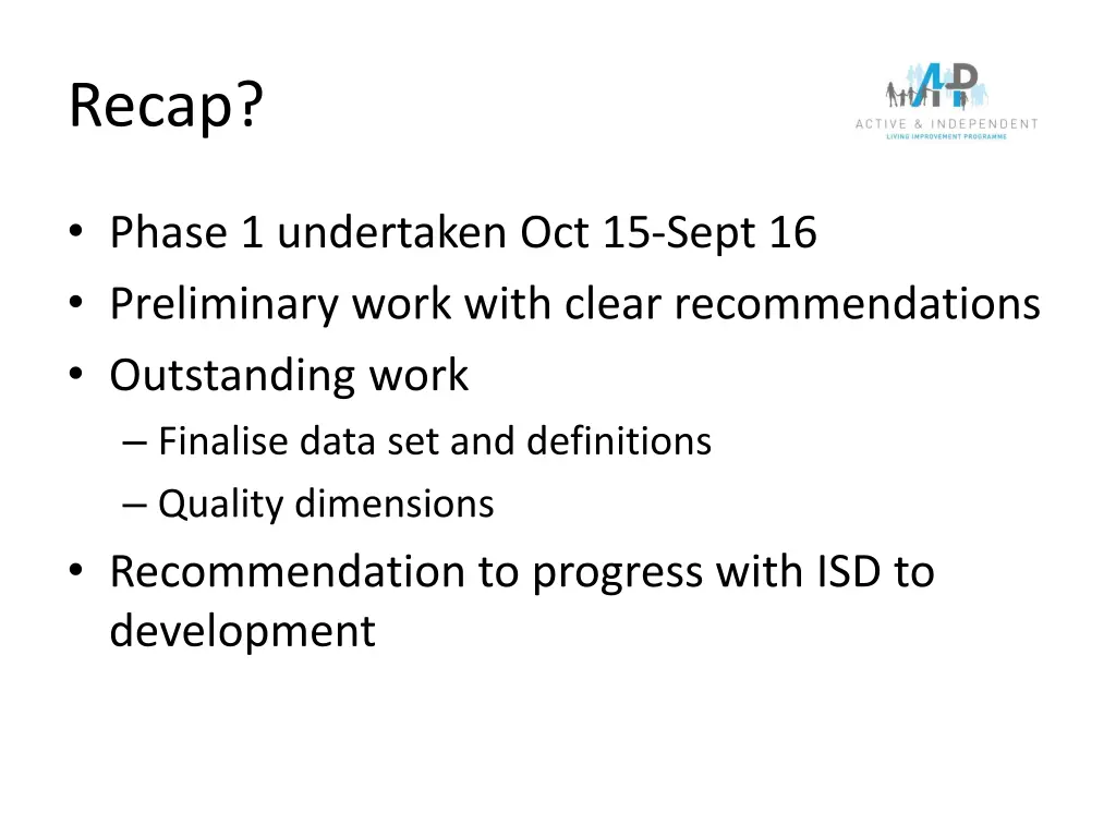 recap