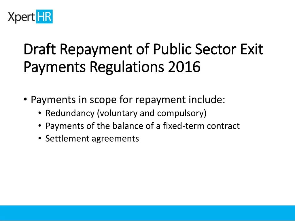 draft repayment of public sector exit draft 2