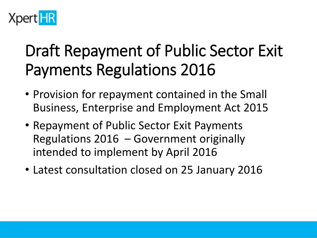 draft repayment of public sector exit draft