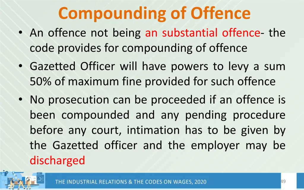 compounding of offence an offence not being