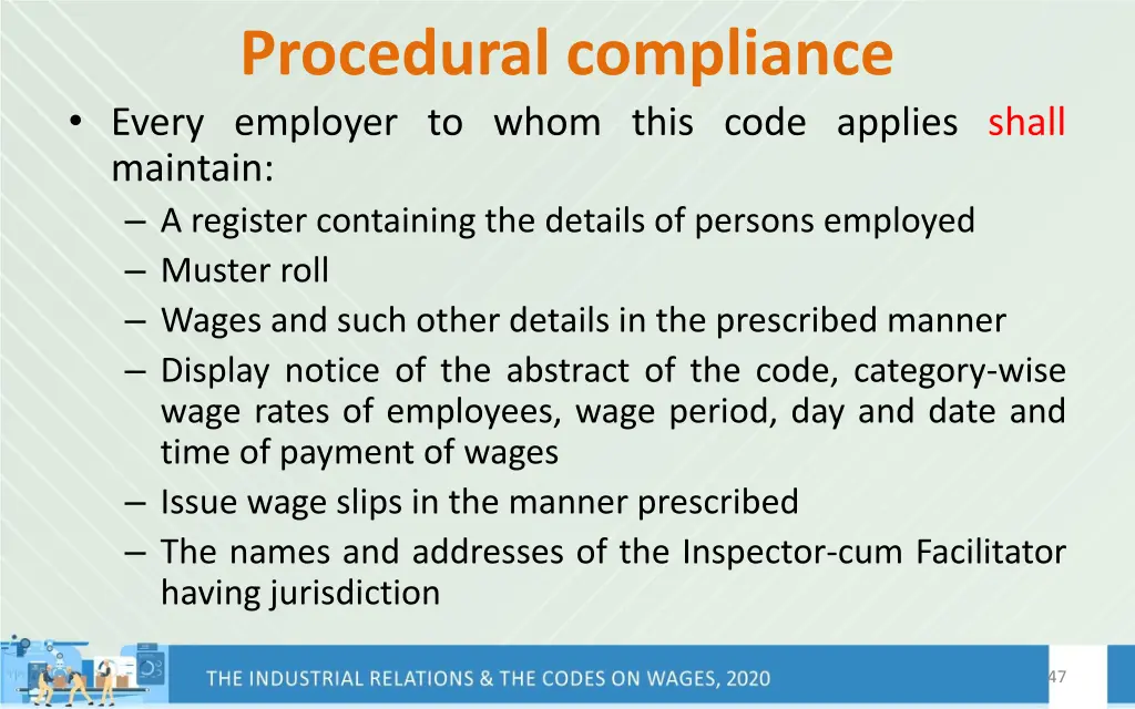 procedural compliance every employer to whom this