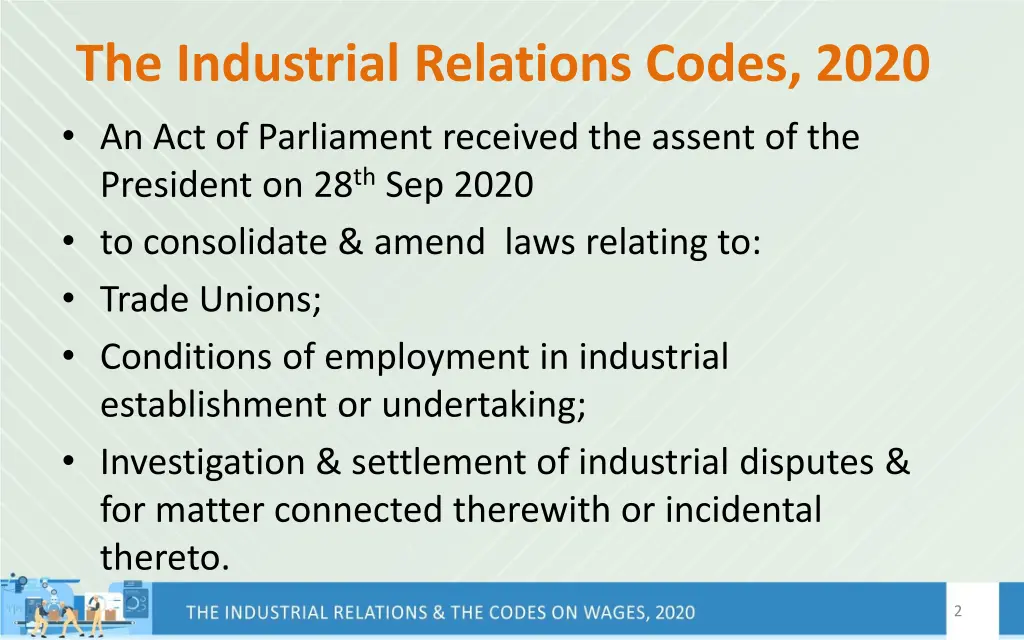 the industrial relations codes 2020