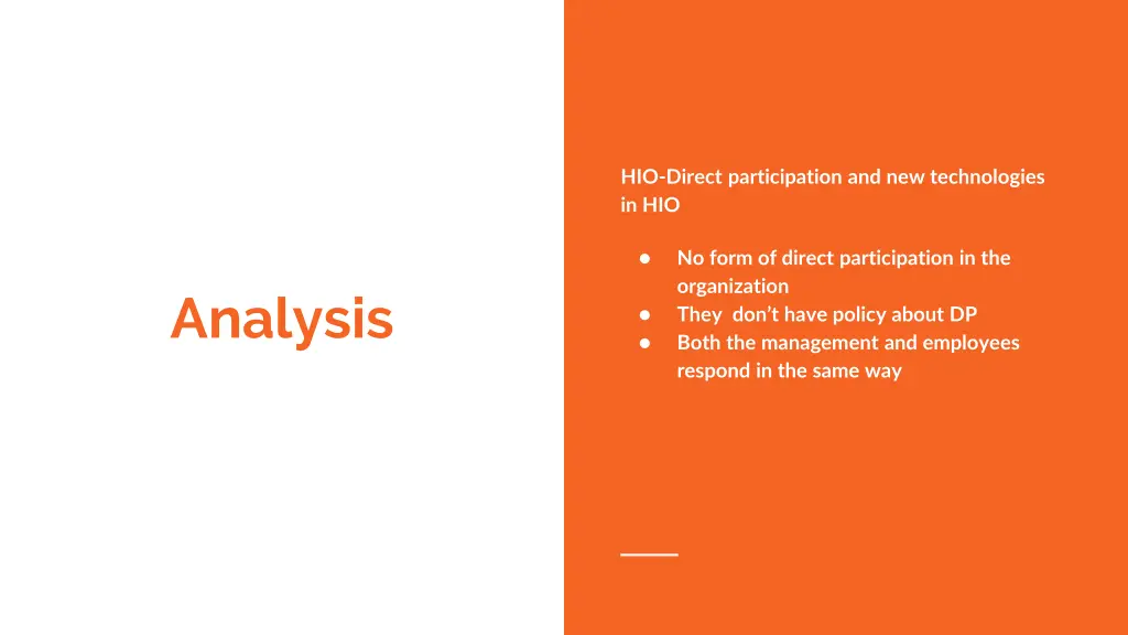 hio direct participation and new technologies