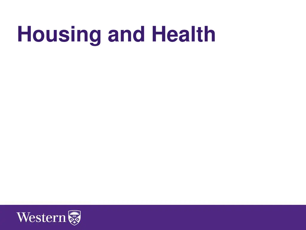 housing and health 2