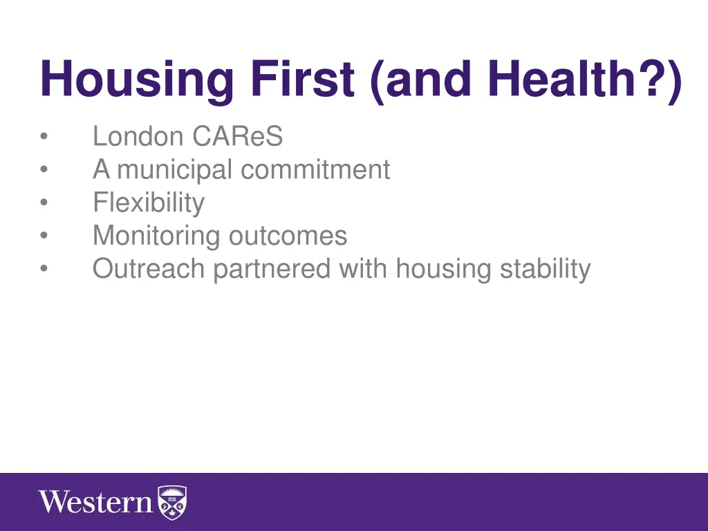 housing first and health london cares a municipal
