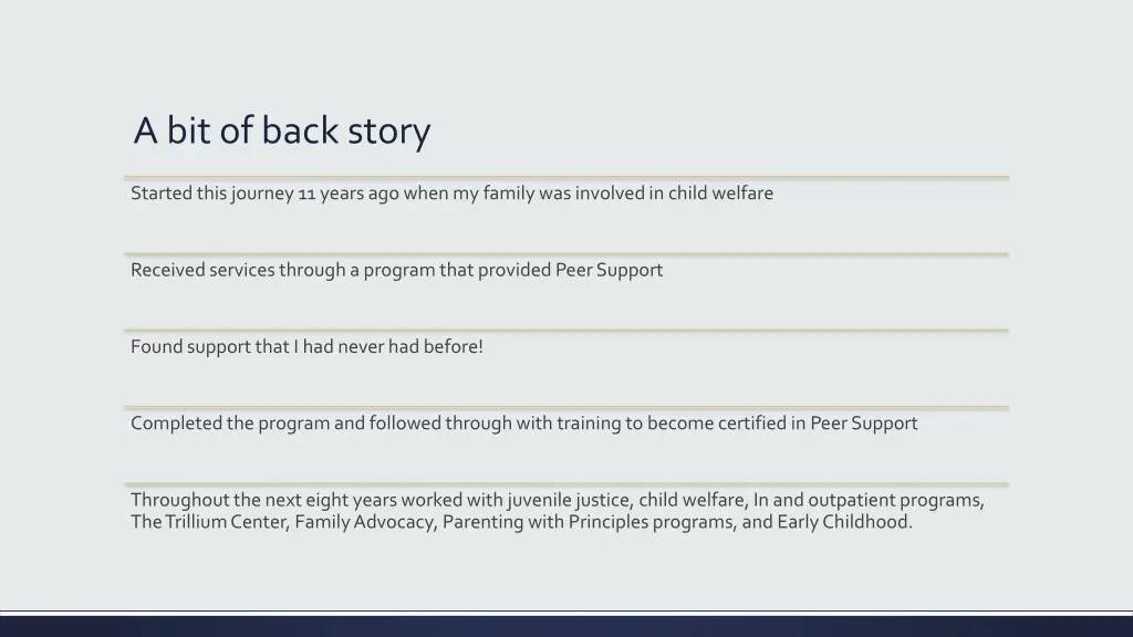 a bit of back story