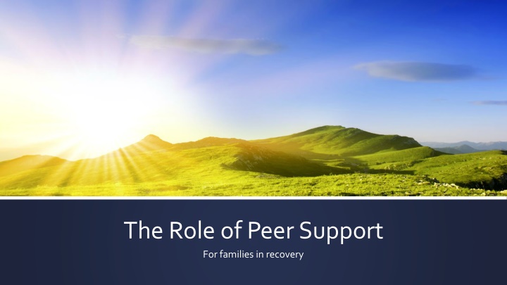 the role of peer support for families in recovery