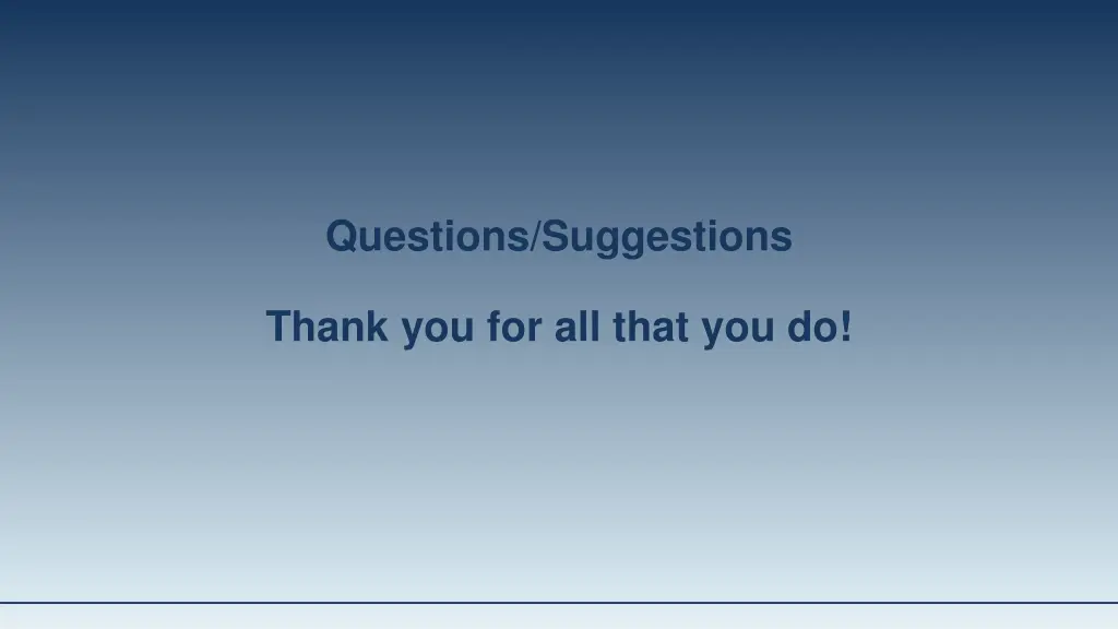 questions suggestions